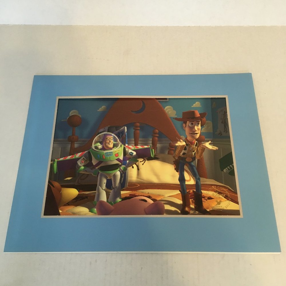 Disney toy story exclusive commemorative lithograph 1996 matted picture pixar